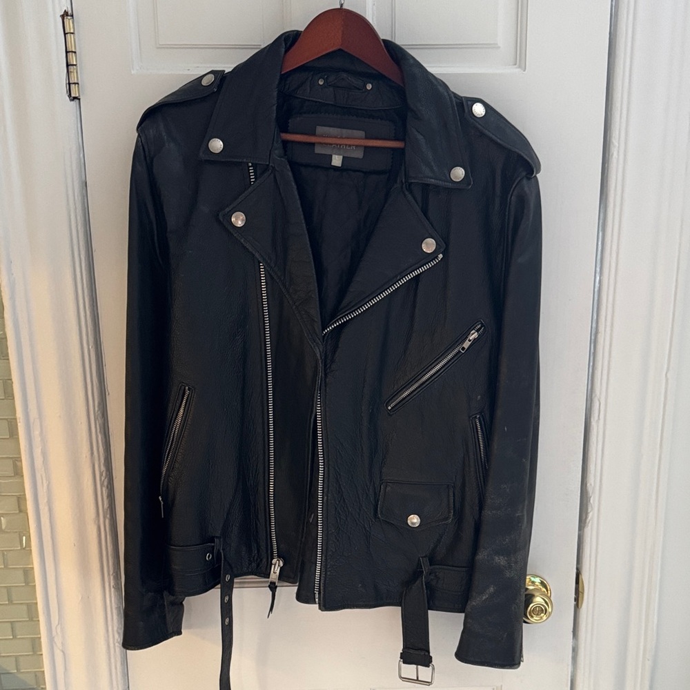 Wilsons Leather moto Black Jacket